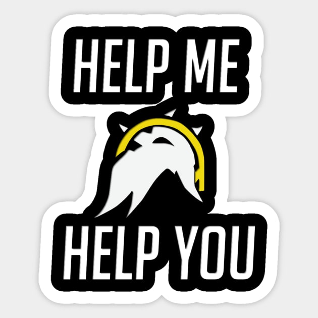 Help Me, Help You Sticker by MadTees